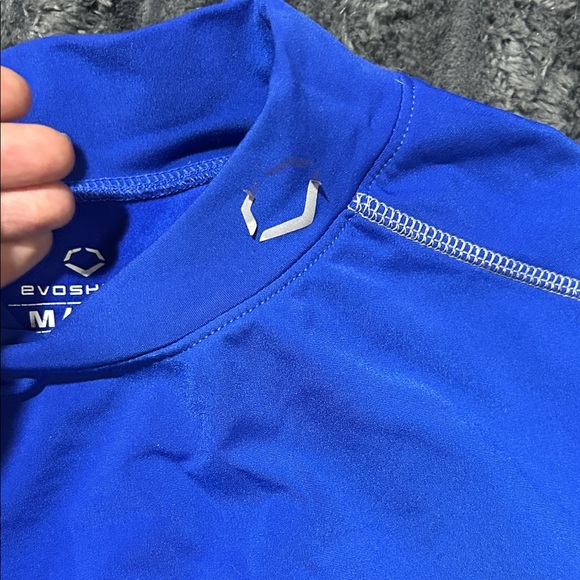 EvoShield Men's Performance Blue Rash Guard - Picture 3 of 3